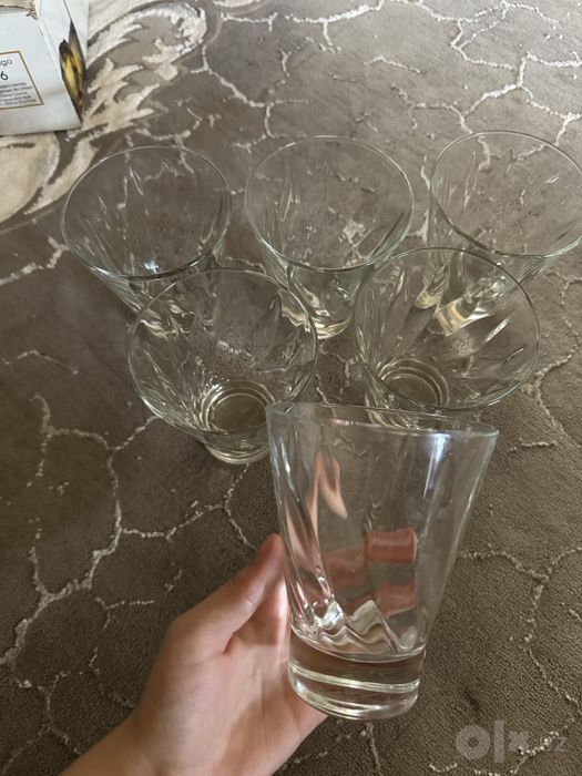 Фужеры стеклянные и