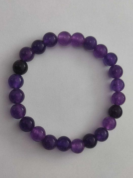 Красивый браслет из натурального камня АМЕТИСТ