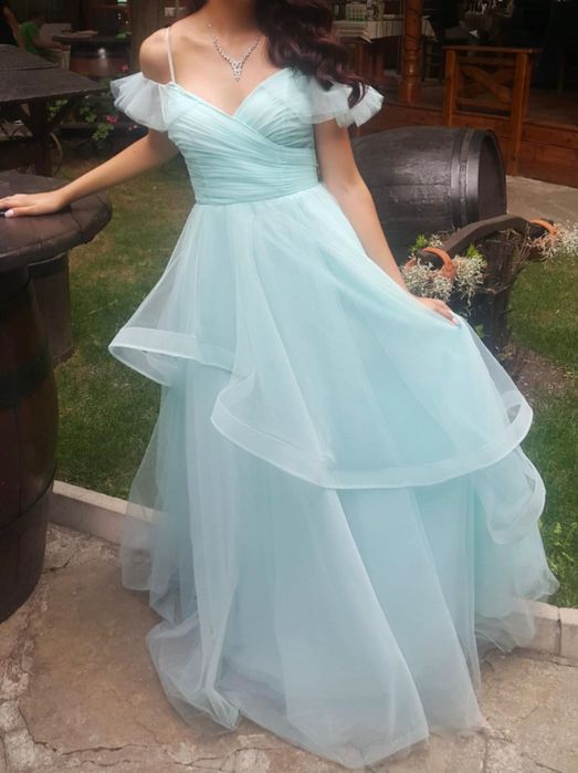 Бална рокля синя