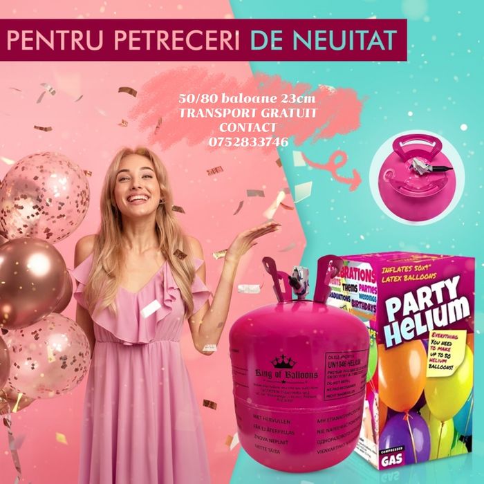 Canistra Heliu 100 baloane! Transport Gratuit!