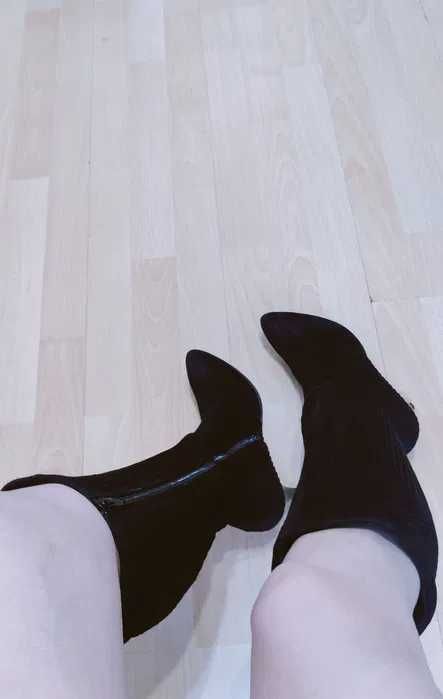 Сапоги замшевые черные 37 размер