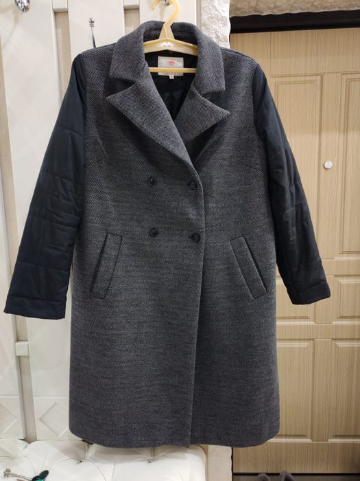 Пальто комбинированное