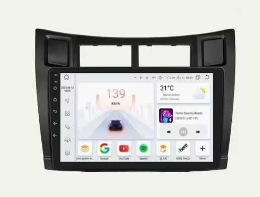 Мултимедия 9″ Android 13 за Toyota Yaris II навигация Carplay RDS DSP