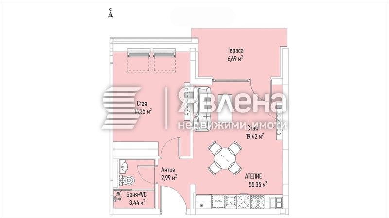 Продава се Двустаен апартамент в София, Лозенец - 64 кв.м за 3438 €/кв.м - Снимка #3