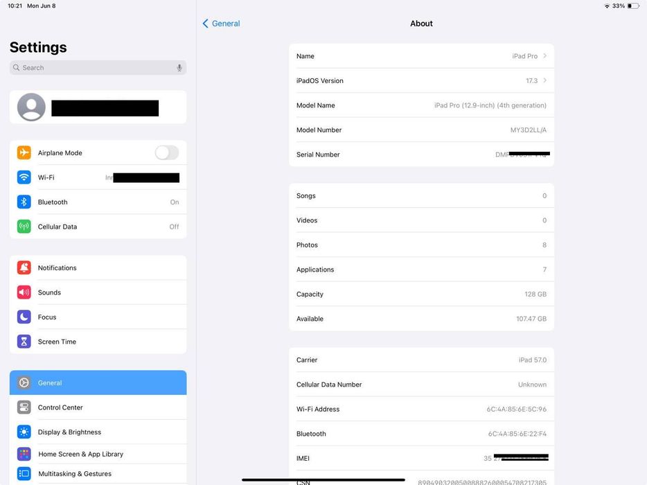 Ipad Pro 4 2020  A2232