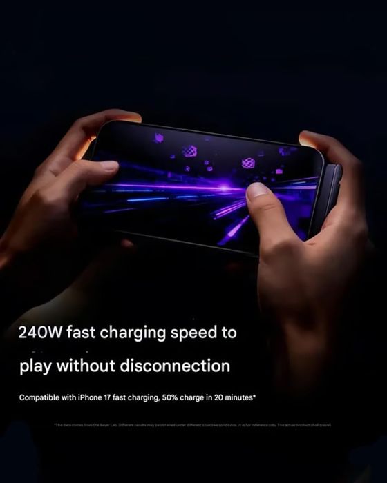 Зарядный кабель-держатель 2-в-1 с невидимым креплением 240w