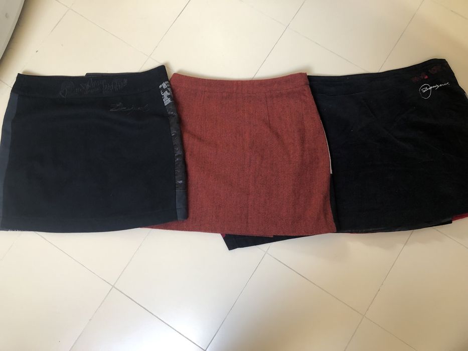 Desigual bluza femei, fusta stofa groasa Desiqual