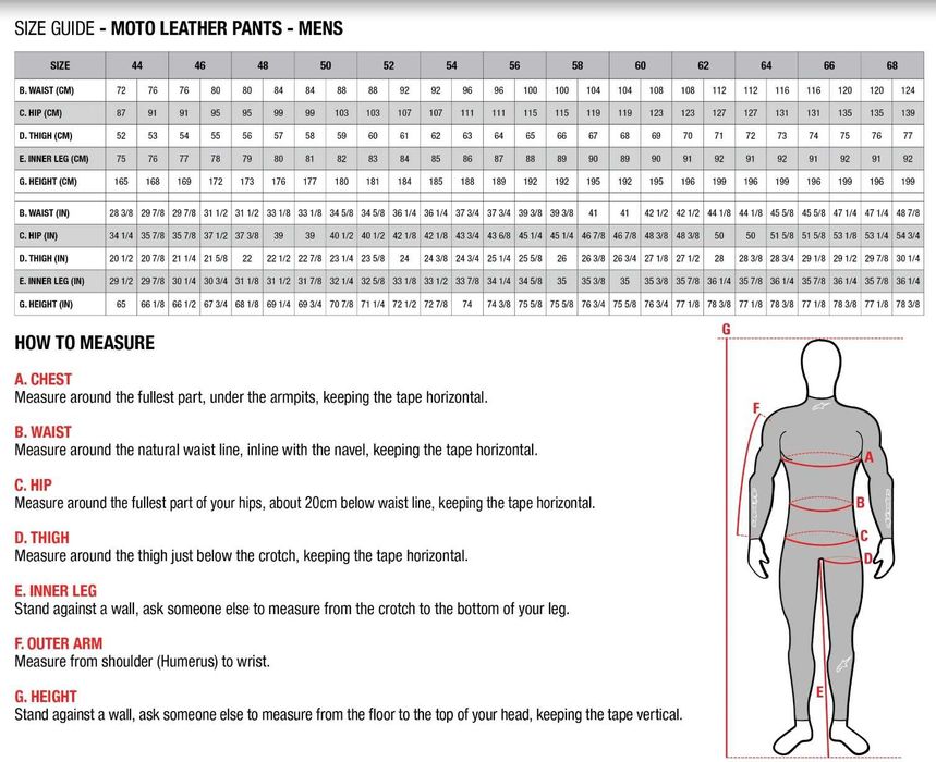 Кожен мото екип Alpinestars 48 рамер
