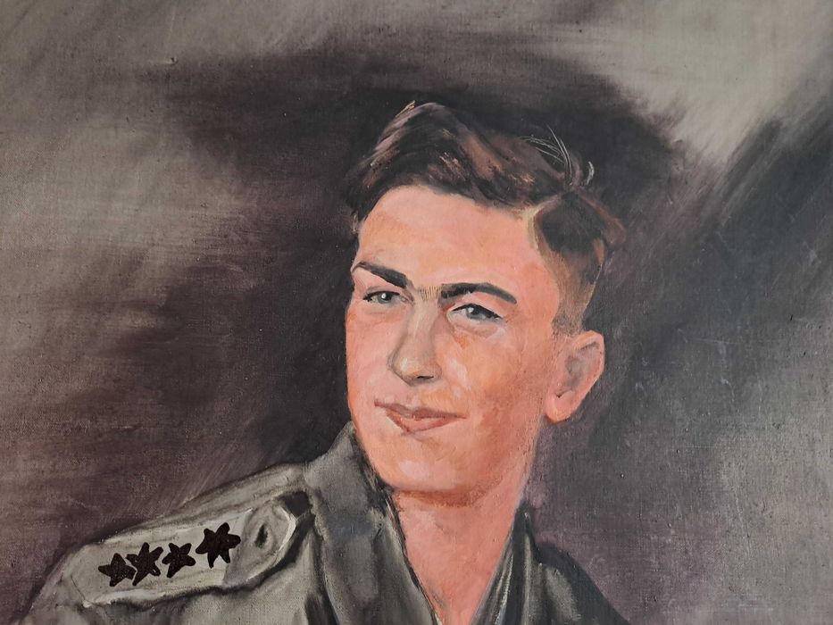 tablou soldat pictura pe panza 65/74 cm