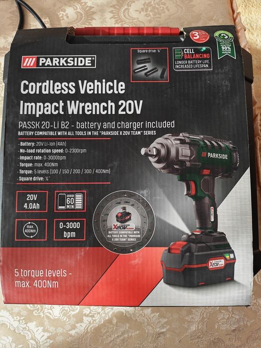 NOU!!! Masina de insurubat cu impact 20V Parkside +acumulator +incarca