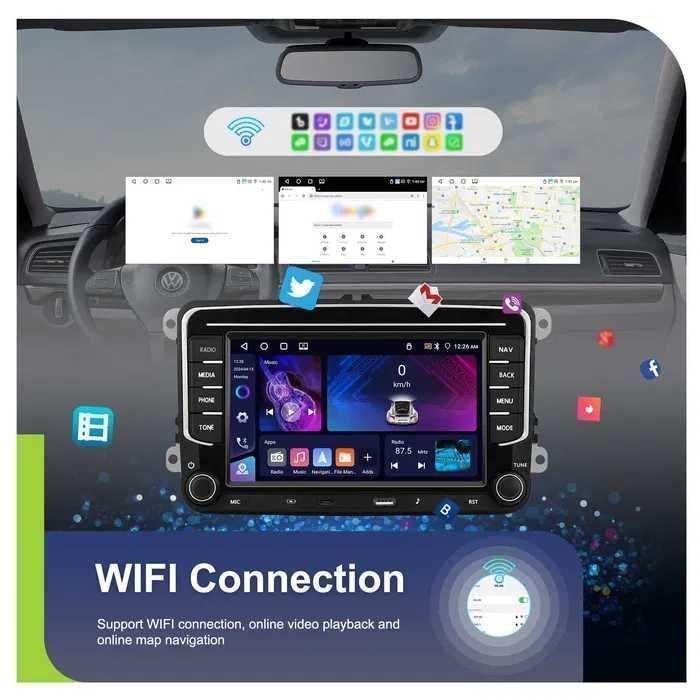 Navigatie 2GB VW Golf Passat Tiguan Touran Skoda Octavia Seat CARPLAY