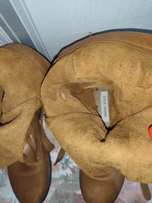 Дамски ботуши естествена кожа Steve Madden