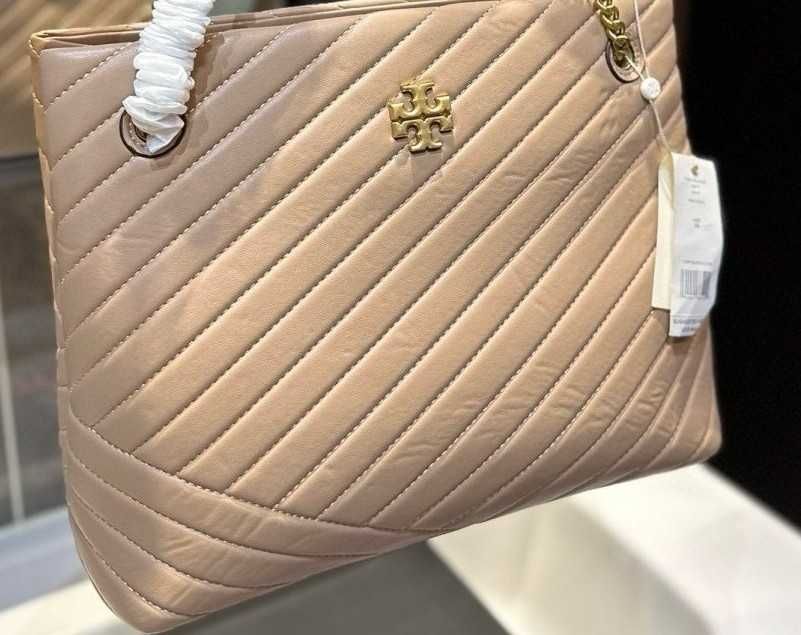 Geanta Tory Burch Kira Chevron Tote - piele