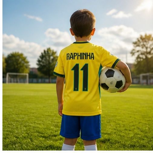 NEYMAR JR. 10 RAPHINHA 11 детско юношески екипи футболни екипи BRAZIL НОВО 2026-27 година