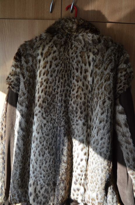 Haina de blană naturală din ras/ lynx/ linx / pisica salbatica mar. M/L ...