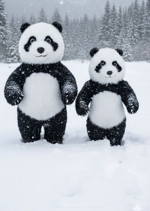 Мишка. Панда. Зайчик. Котик. Поздравление.