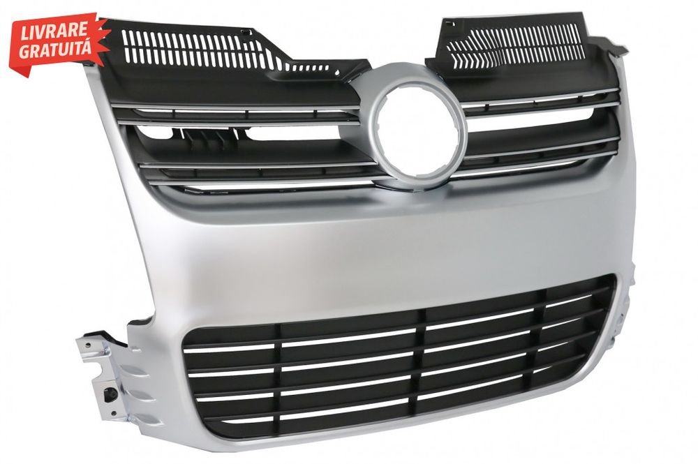 Grila Centrala VW Golf 5 V (2003-2007) R32 Design Brushed Aluminium