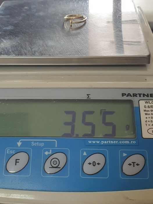 Inel din aur de 14K tip cui – mărimea 55, gramaj 3,55 g