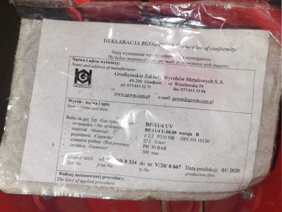 Rezervor GPL/Propan 27L Rulota / Camper