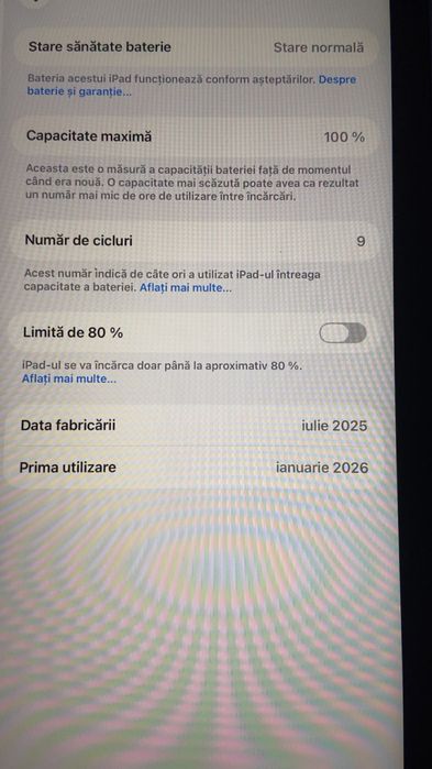 Ipad A16, garantie 24 luni