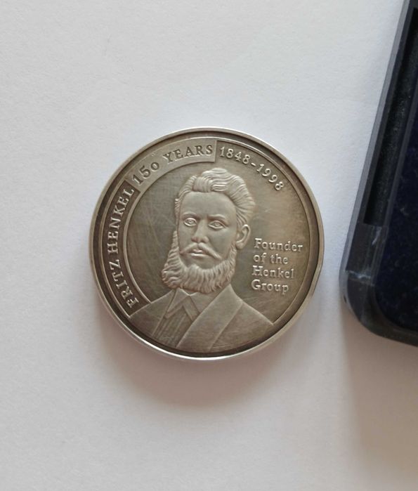 Medalie de Argint Fritz Henkel 1998 Multumire 150 de ani 30g, ag 999
