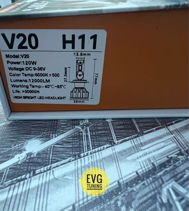 Becuri LED H11 120W 12000LM 6000K CANBUS