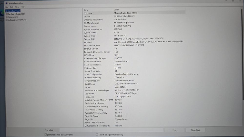 Lenovo Legion 5 Pro Ryzen 7 5800H