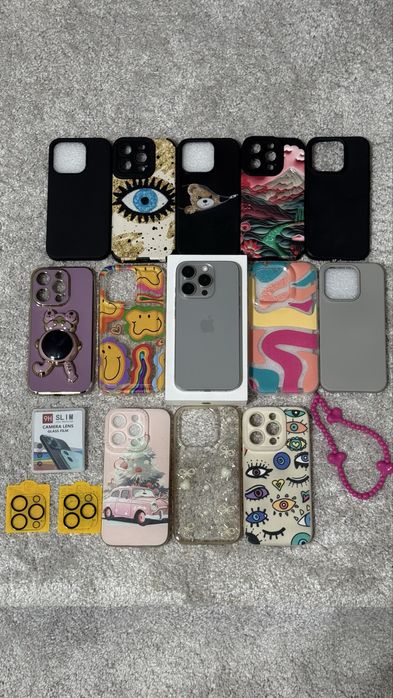 Iphone 15 Pro  128Gb  Natural Titannium Impecabil 10/10 13 huse cadou