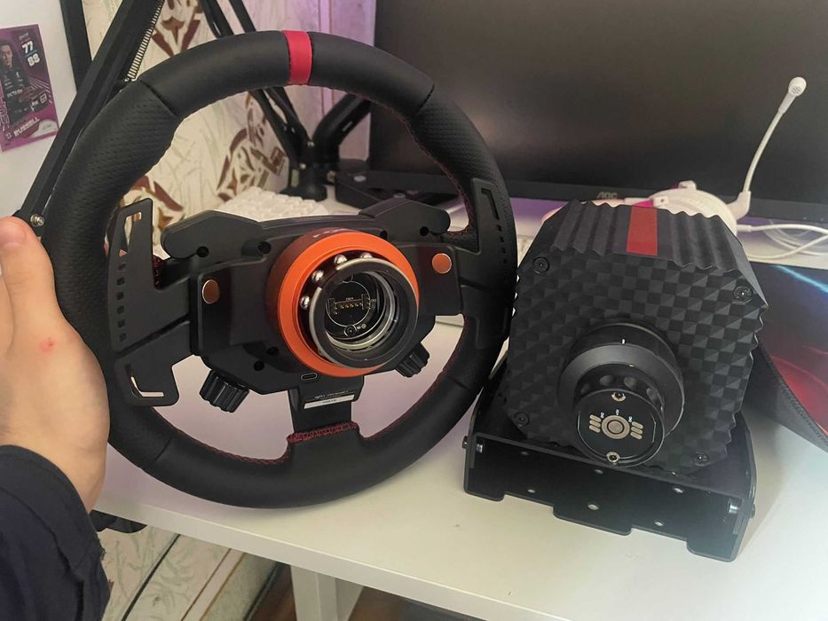 Volan gaming PXN VD4 cu quick release + PXN V9 desk clamp