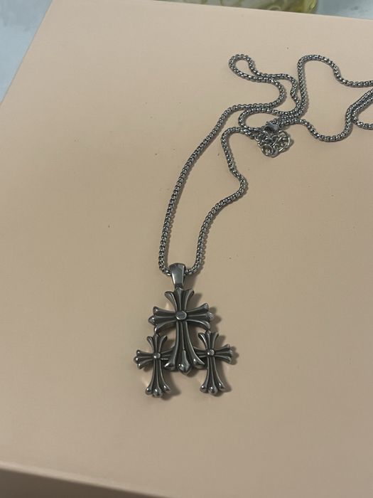Lantisor Chrome Hearts triple Cross Titaniu