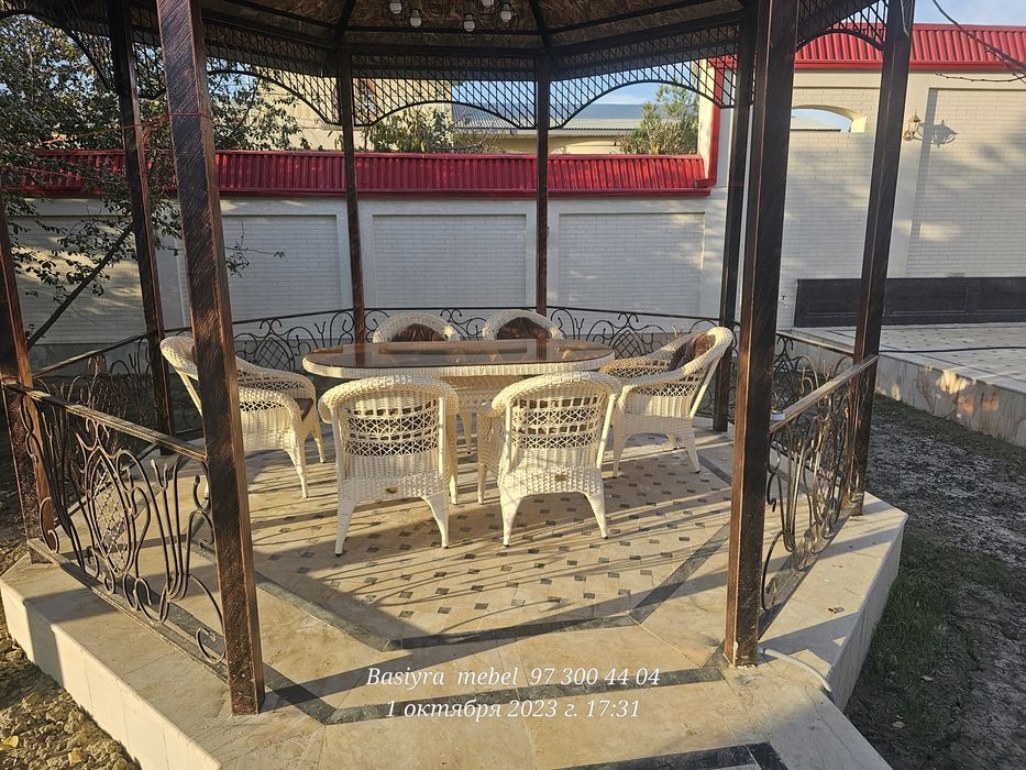 Плетение садовие мебели из ротанга