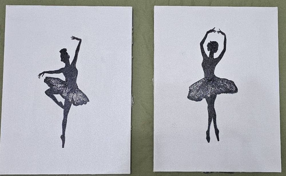Балерина,комплект картин маслом,2шт