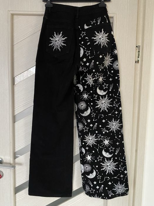 Blugi cu imprimeu soare marimea XS (34)