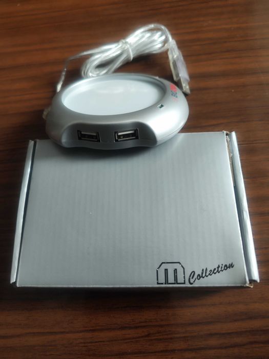 USB подгряваща подложка и порцеланова чаша с капак