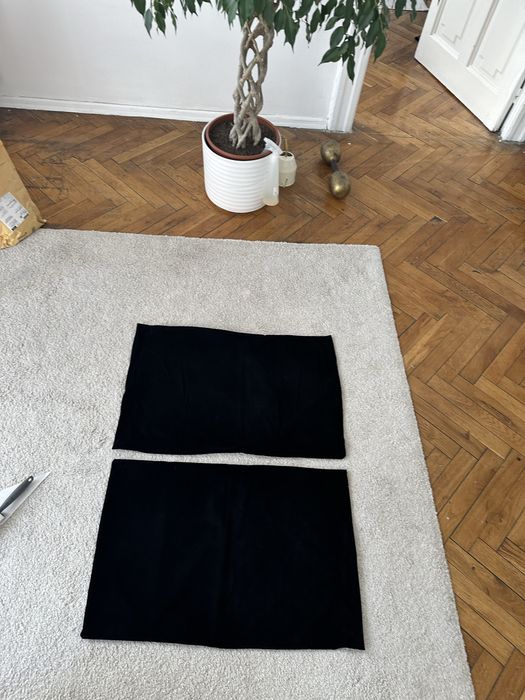 Fata de perna din catifea neagra x2