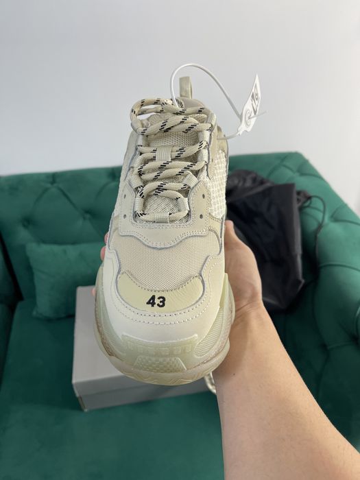 Adidasi Balenciaga Triple S Premium piele naturala