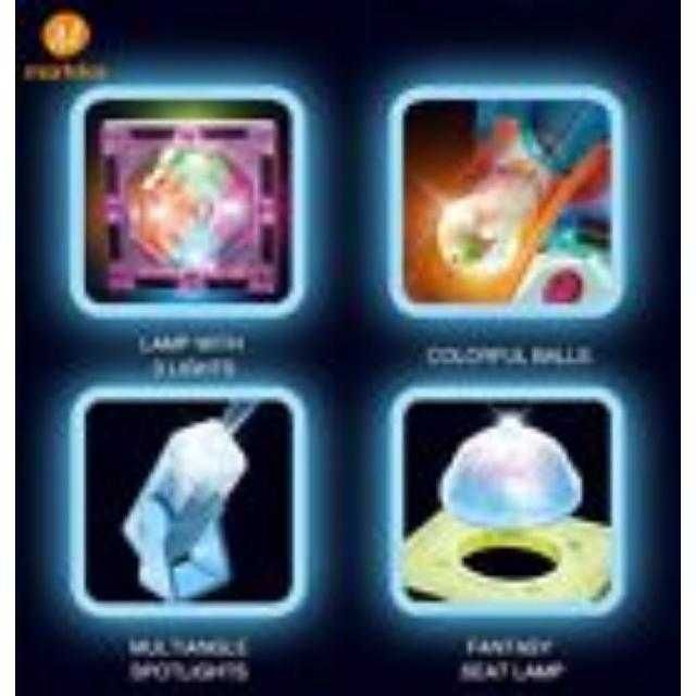 Vand Set Inteligent de Constructie Magnetic cu Lumina , 75 piese