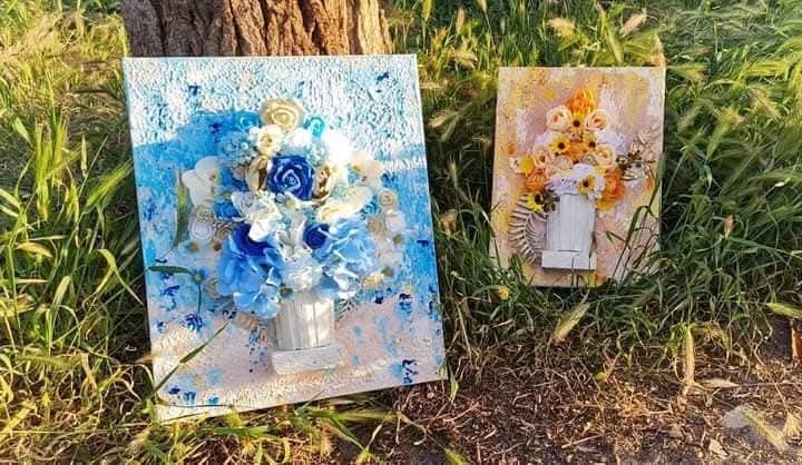 Tablou 5D Deluxe Flori_Handmade Unicat