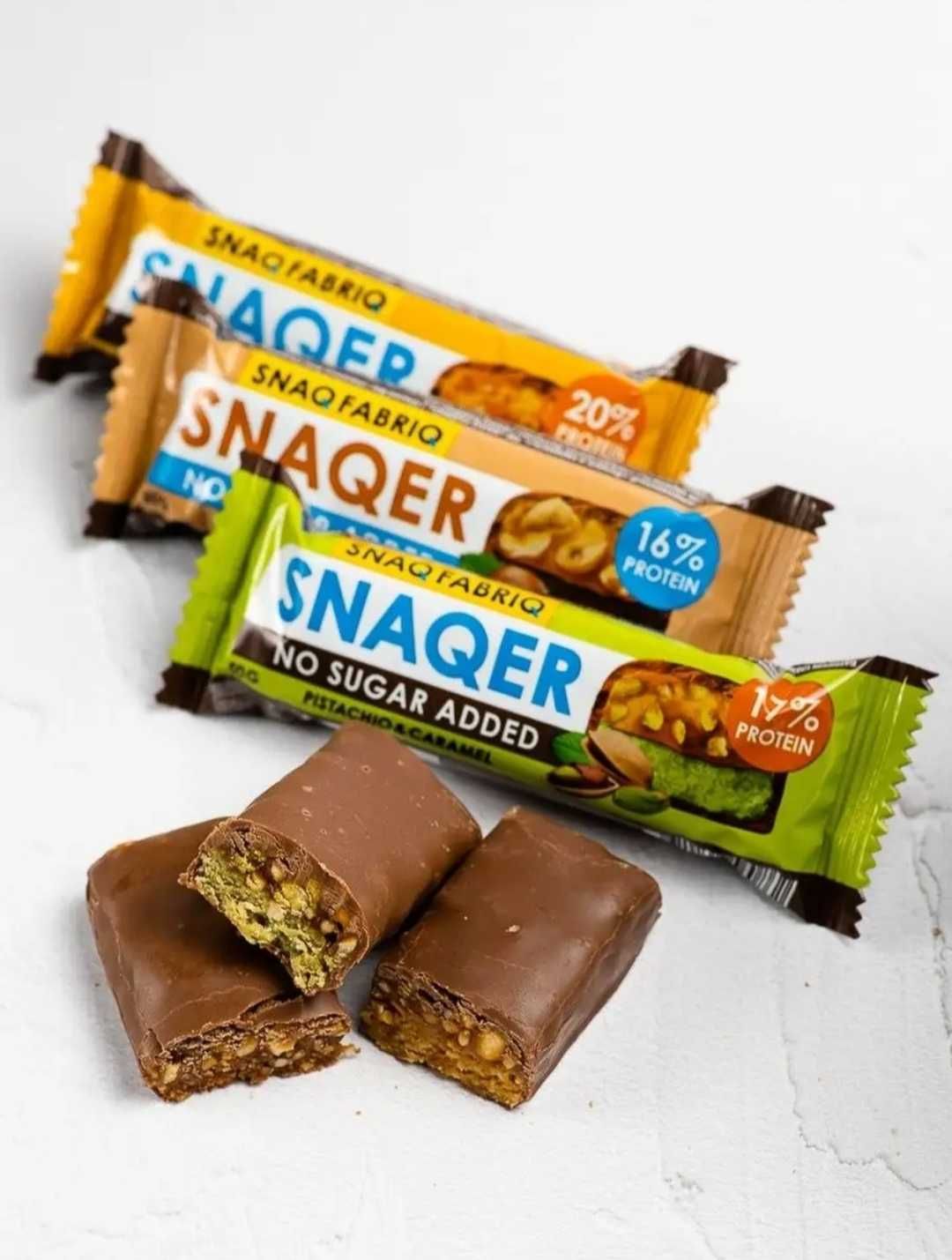 Протеиновые батончики без сахара SNAQER, 30шт: 15 000 сум - Спортивное ...