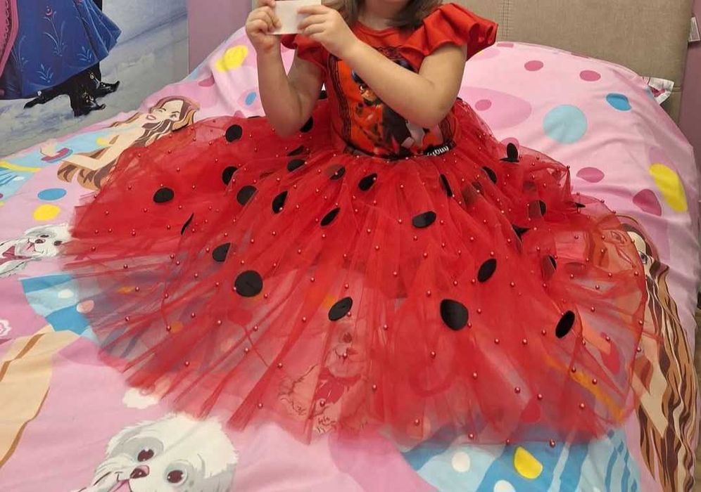 Детска тематична рокля на Калинката