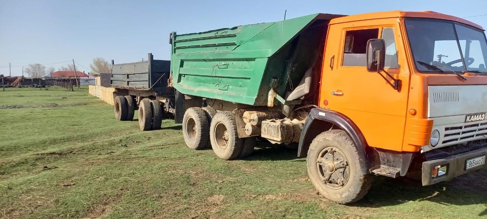 Камаз прицеппен бірге