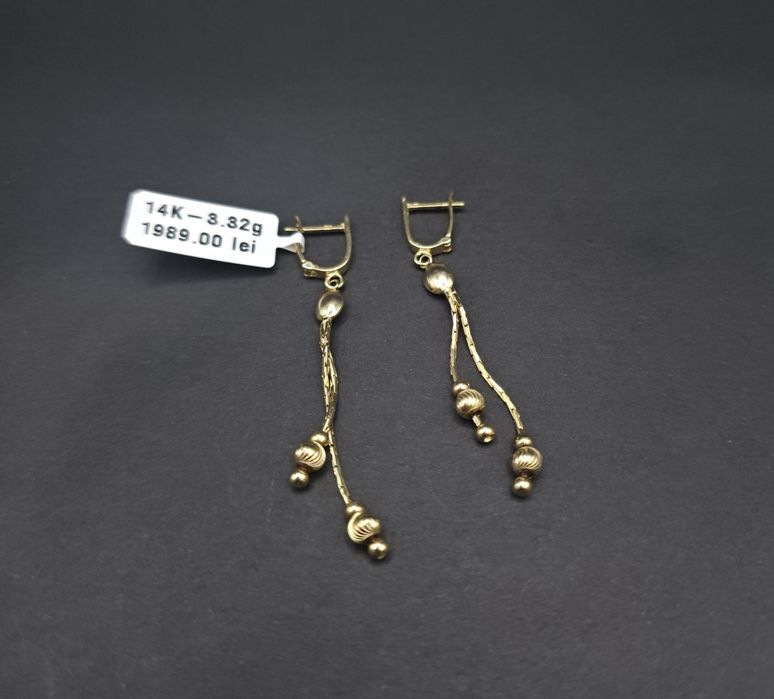 Bijuteria Royal cercei din aur 14k 3.32 gr
