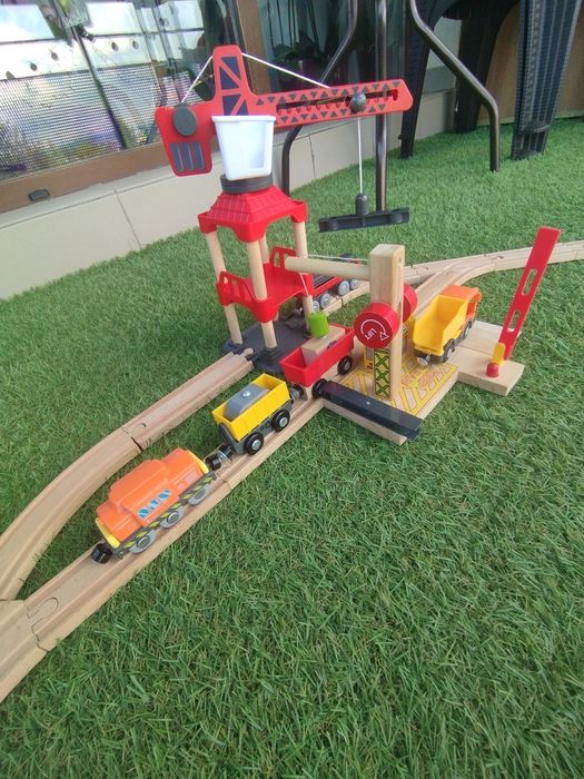 Set jucării din lemn macara Playtech Lidl
