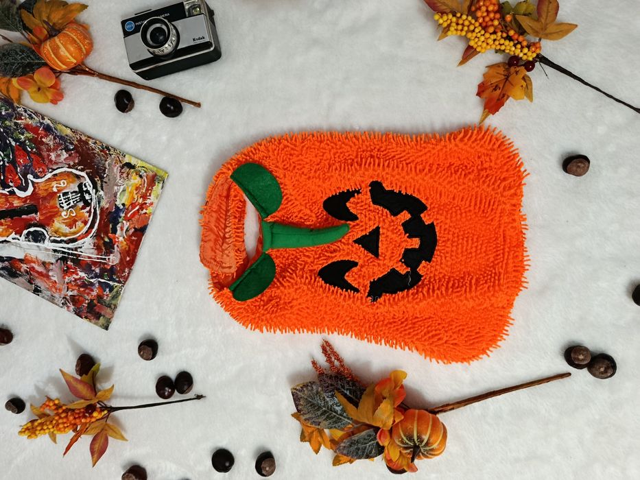 Hăinuță pentru căței de talie mica/ medie model dovleac Halloween