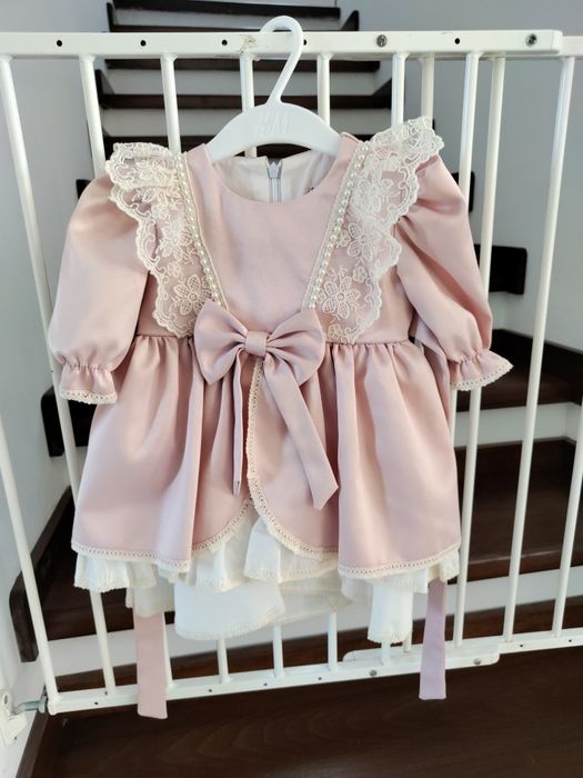 Rochiță roz pudra pentru eveniment 12-18 luni