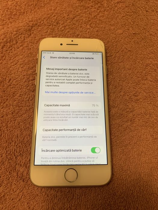Iphone 8 alb display fisurat putin . 250lei