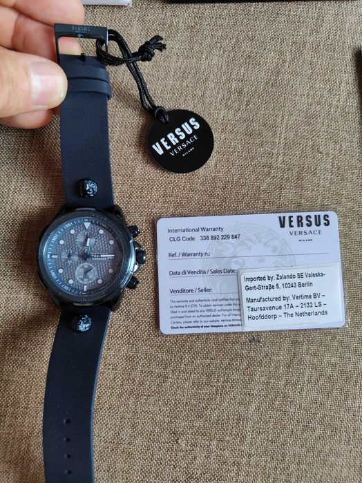 Ceas VERSUS VERSACE Chronograph VSPLP0319 Navy/Navy-produs nou