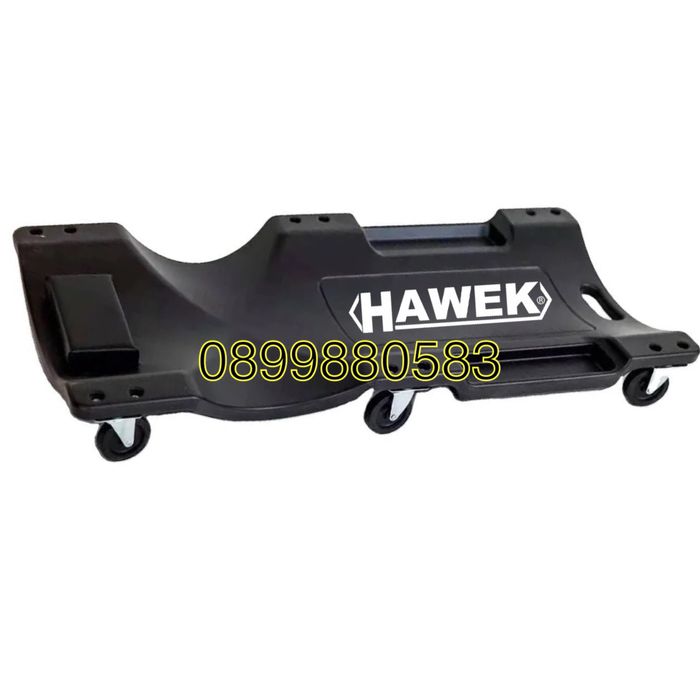 Пластмасова лежанка с 6 колела и дунапренена облегалка за глава HAWEK