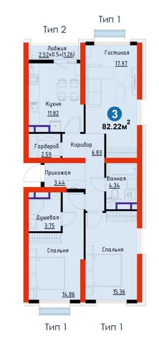 3к квартира всего за 59 510у.е. в NRG-BI Yashnabad [GS]