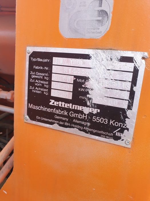 incarcator frontal Zettelmeyer L1000